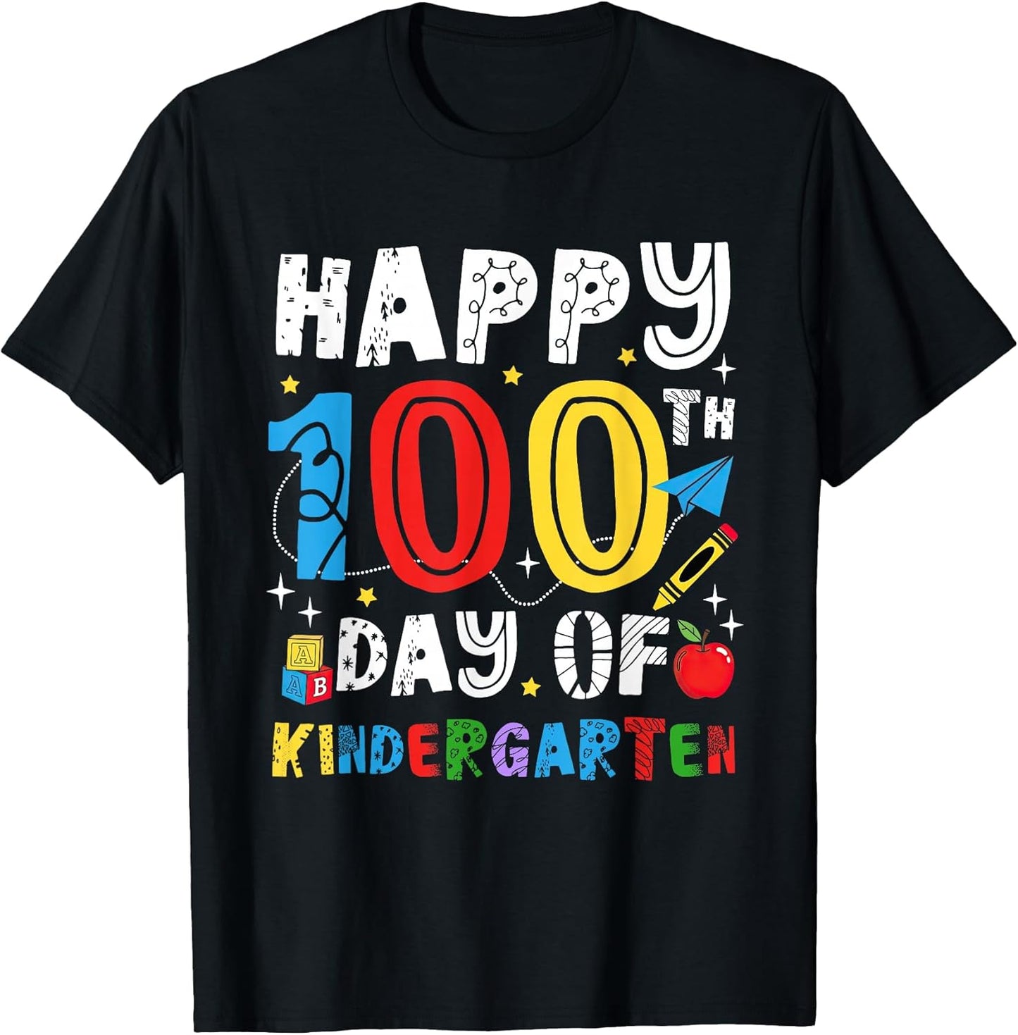 Happy 100th Day of Kindegarten Teacher Student Kid 100 Days