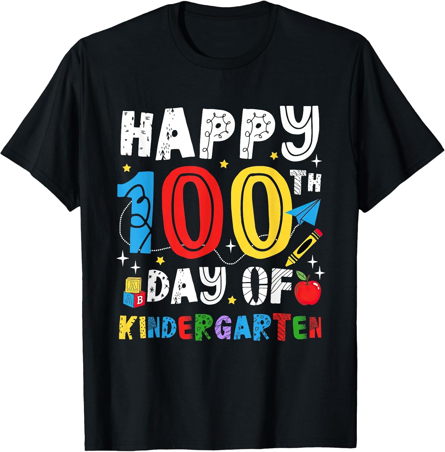 Happy 100th Day of Kindegarten Teacher Student Kid 100 Days