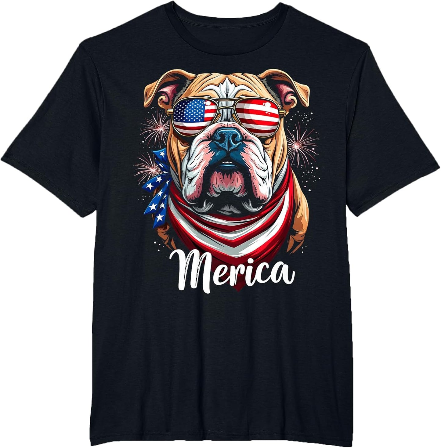 Patriotic Bulldog ‘Merica 4th of July Dog