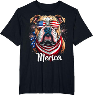 Patriotic Bulldog ‘Merica 4th of July Dog