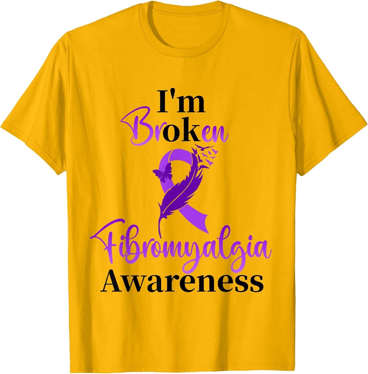 I'm OK Broken Fibro Ribbon Fibromyalgia Awareness Spoonie