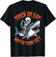 Trick Or Eat Watch Your Feet Skeleton Shark Halloween