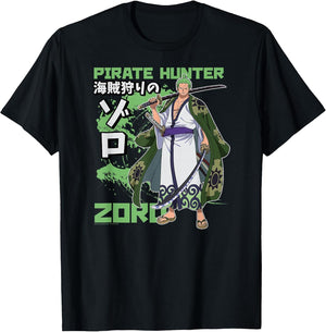 One Piece Anime Pirate Hunter Zoro Wano Costume Kanji