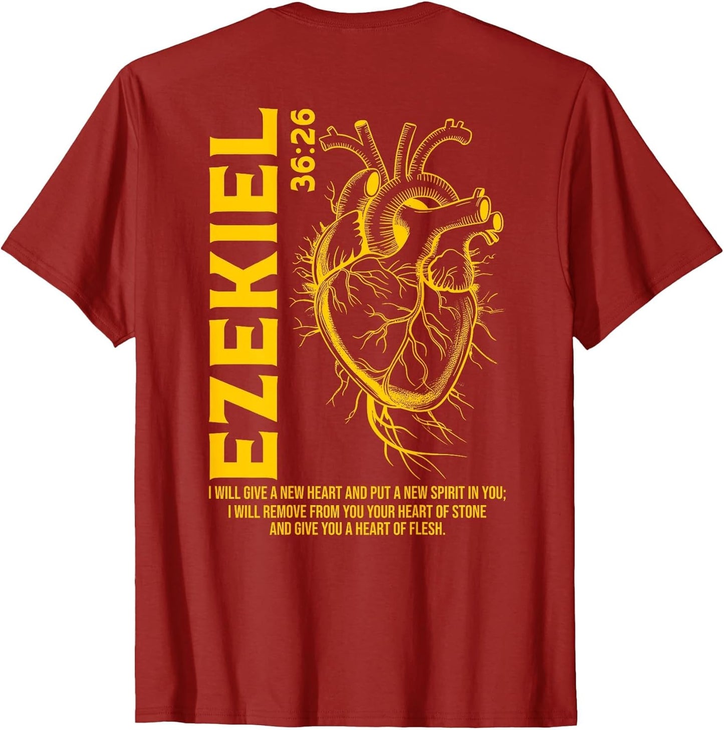 Vintage Ezekiel 36-26 Heart of Flesh Bible Verse Christian