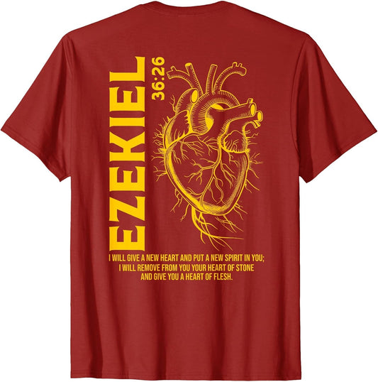 Vintage Ezekiel 36-26 Heart of Flesh Bible Verse Christian