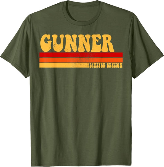 Gunner Name Personalized Idea Men Retro Vintage Gunner