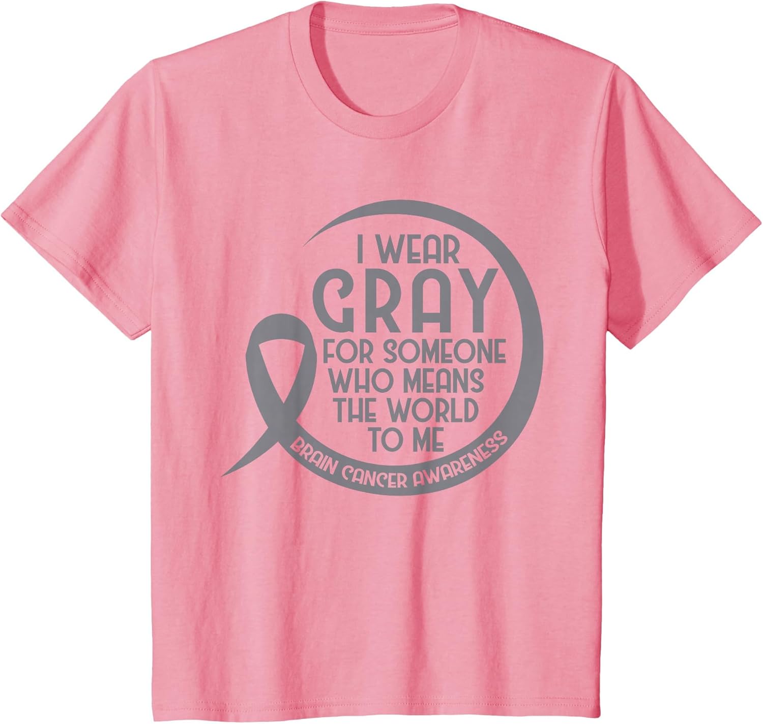Brain Cancer Awareness Gray Ribbon I Wear Gray for Someone