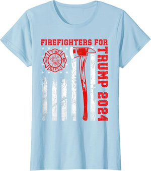 Firefighters for Trump 2024 Flag and Axe Design