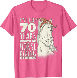 70th Birthday Seventy - 70 Years Old Horse Rider
