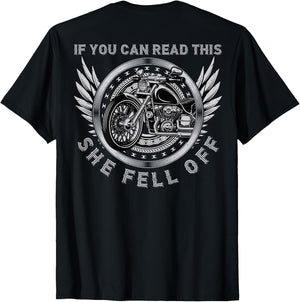 If You Can Read This She Fell Off Graphic Design - On Back