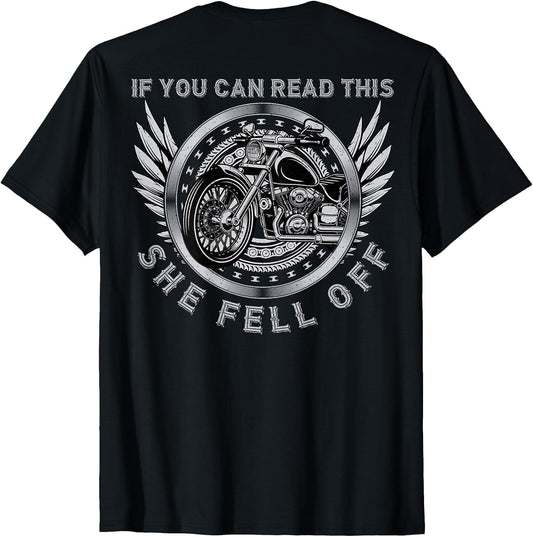 If You Can Read This She Fell Off Graphic Design - On Back