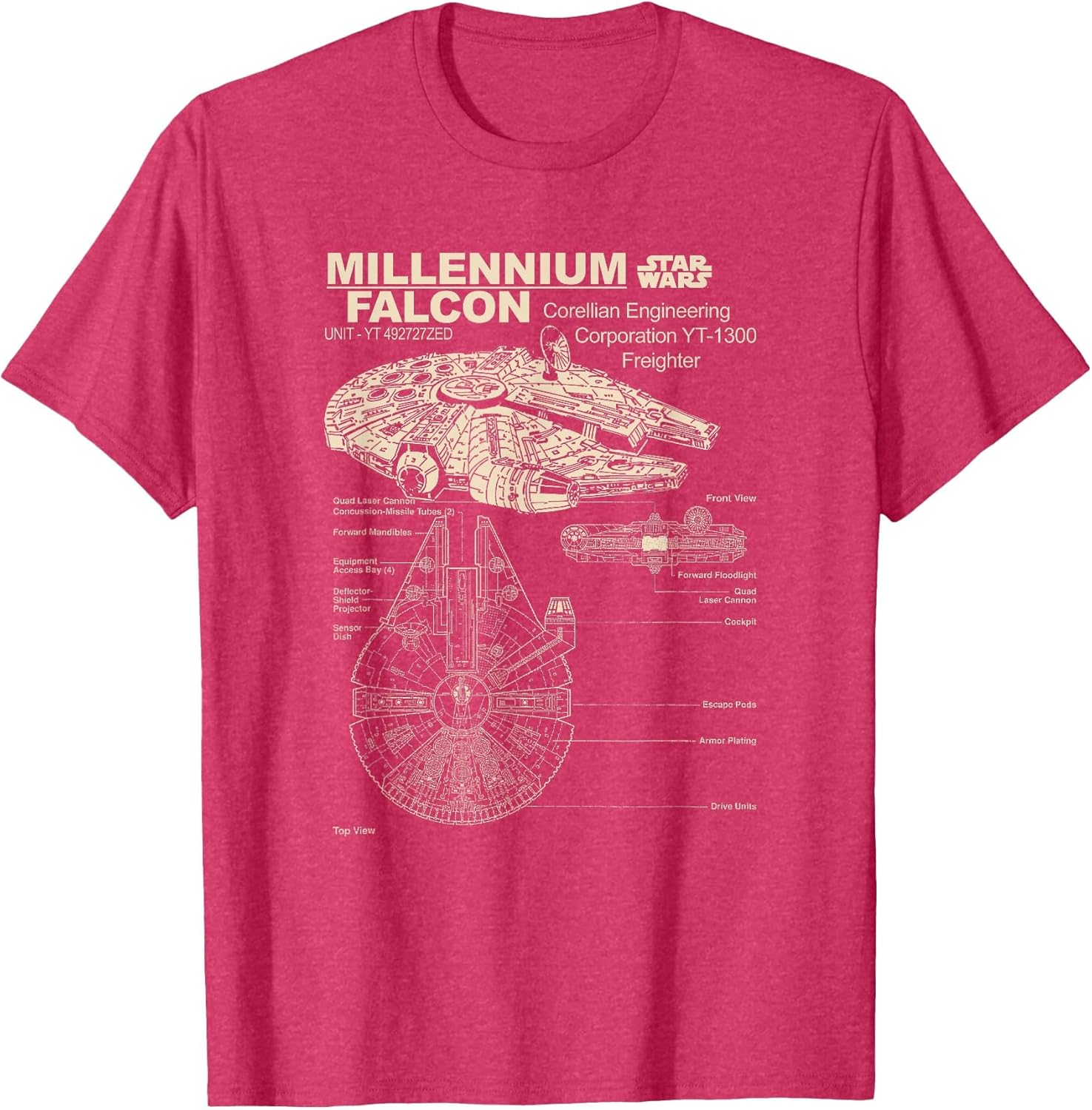 Star Wars Classic Millennium Falcon Freighter Schematic