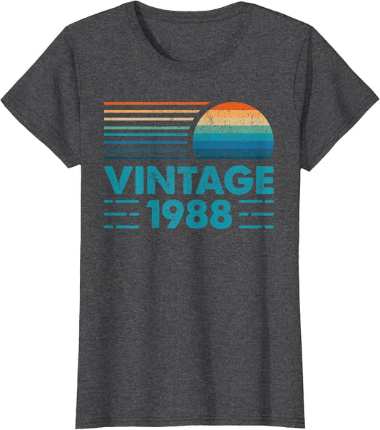 Vintage 1988 Happy Birthday Retro Funny Women