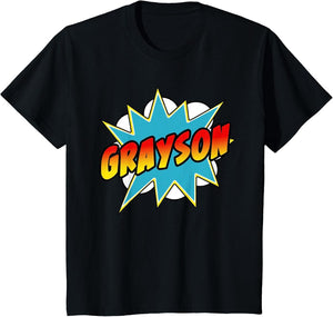 Kids Boys Grayson Comic Book Superhero Name