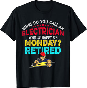 Vintage Retro Happy Retirement Funny an Electrician Retired
