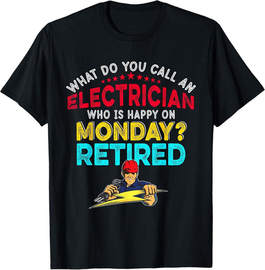 Vintage Retro Happy Retirement Funny an Electrician Retired