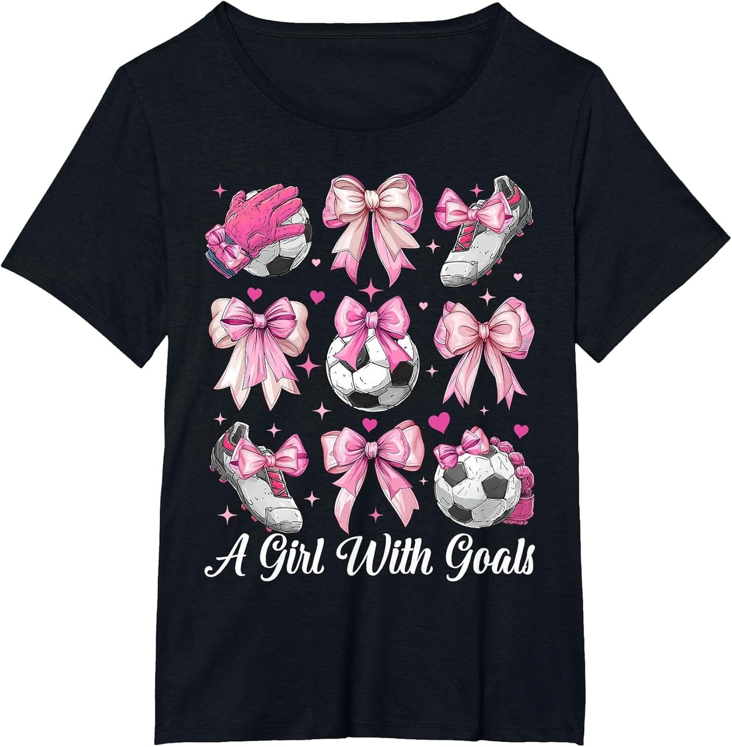Soccer Player Soccer Girl Coquette Bow A Girl with Goals