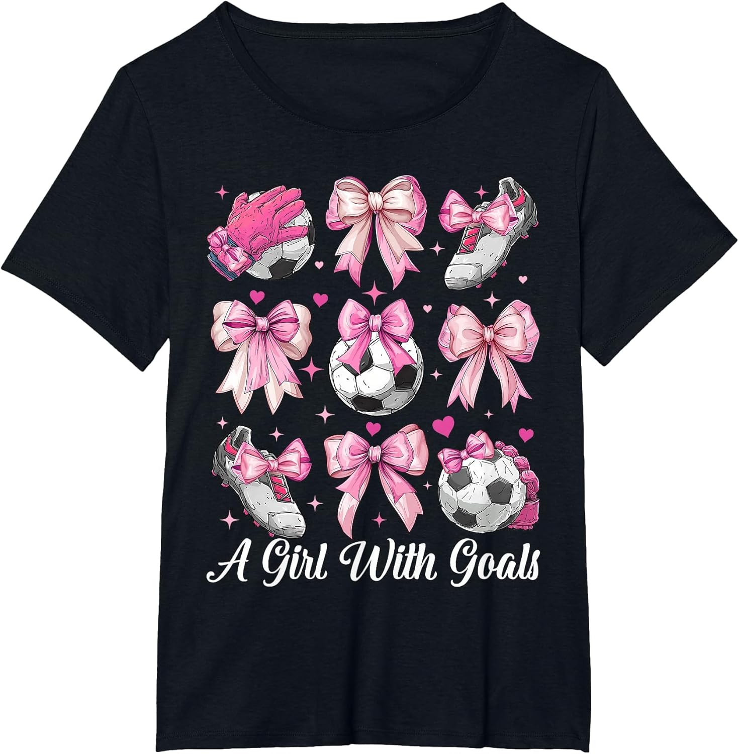 Soccer Player Soccer Girl Coquette Bow A Girl with Goals