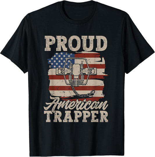 Trapping Trap Hunting American Flag Proud American Trapper