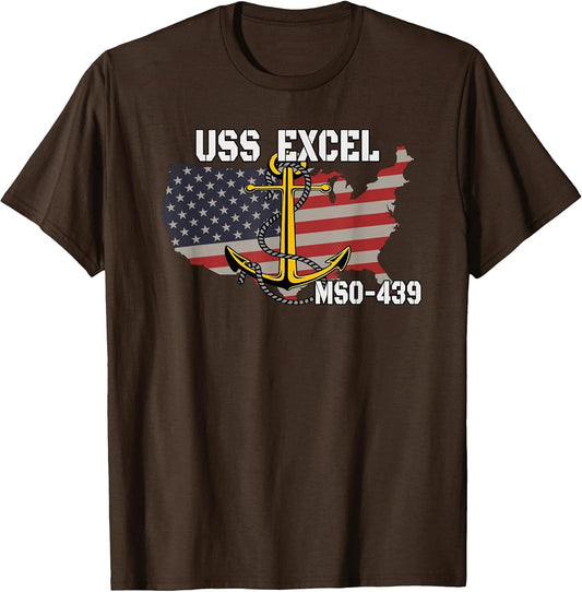 USS Excel MSO-439 Minesweeper Warship Veterans Day Father