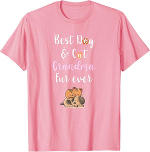 Best Dog & Cat Grandma Fur Ever Funny Fur Kid Granny Saying