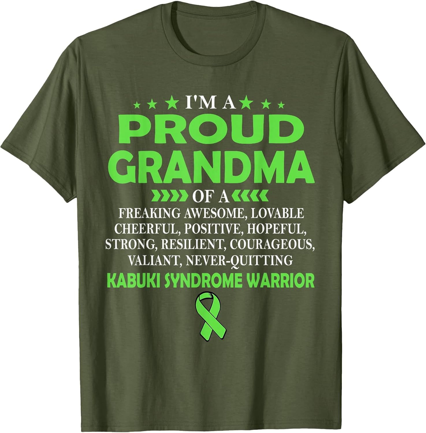 I'm Proud Grandma of Kabuki Syndrome Warrior t Shirt