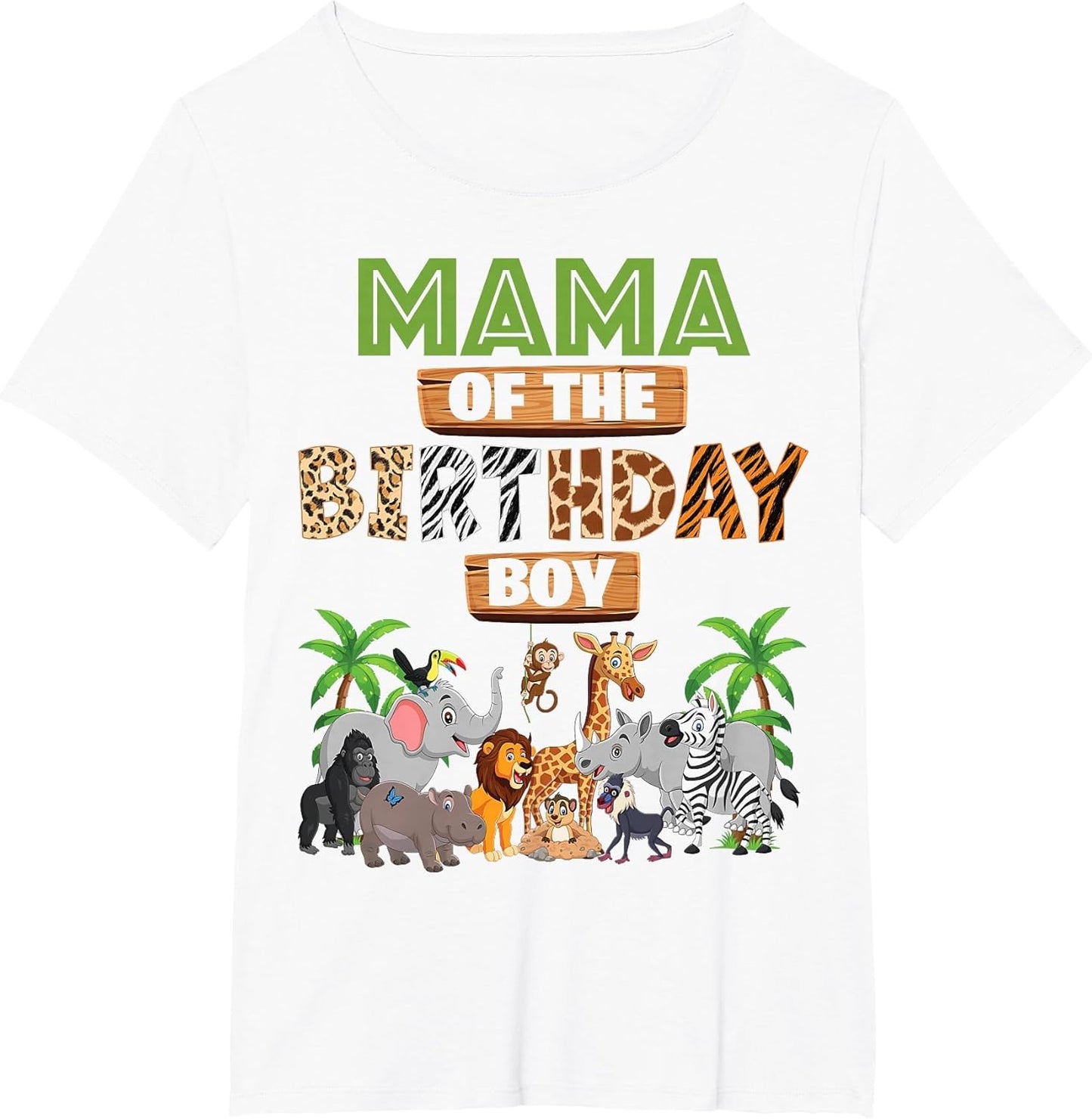 Wild Mama of The Birthday Boy Zoo Safari Jungle Animal