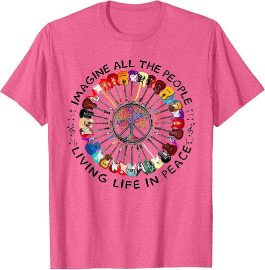 Imagine Music Peace and Music Guitar Circle Harmony