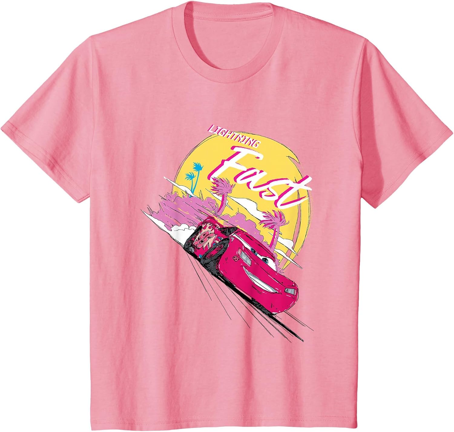 Disney Pixar Cars 2 Lightning Fast McQueen Summer Retro Vibe
