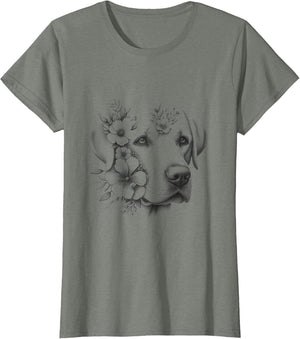 Floral Labrador Retriever Lab Flower Dog Mom Design