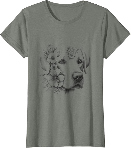 Floral Labrador Retriever Lab Flower Dog Mom Design