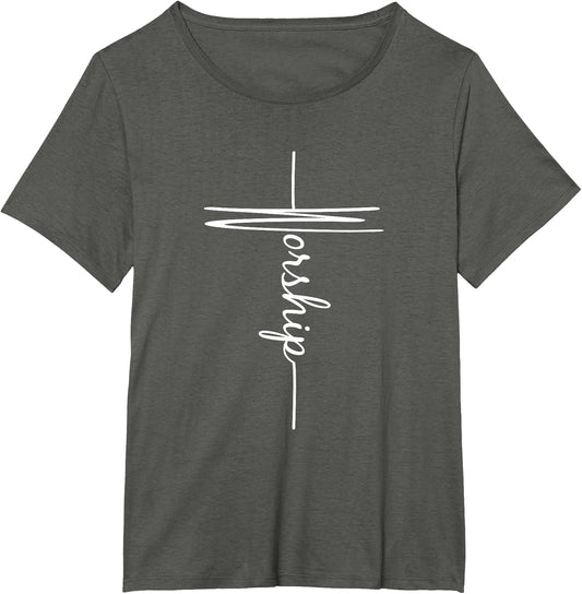 Christian Faith Cross Script - Worship