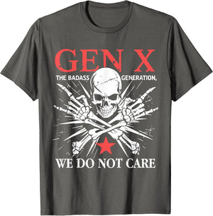 Retro Gen X Generation We Do Not Care Generation X Skull