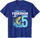 Kids Fishing Birthday Shirt 5 Year Old Boy Fisher 5th Bday Kids