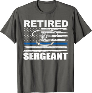 Thin Blue Line Retired Police Sergeant Retirement Novelty