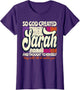So God Created Sarah - Funny Name Sarah
