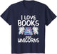 I Like Books and Unicorns Reading Girl