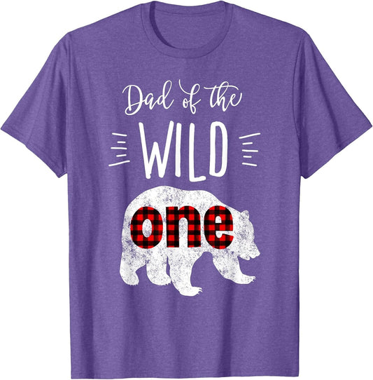 Dad of The Wild One Shirt Bear Lumberjack 1st Birthday