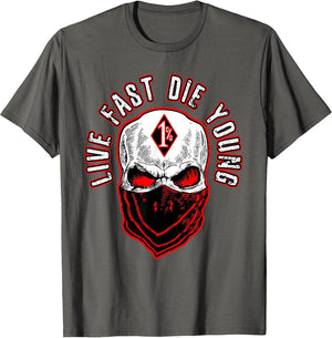 Live Fast die Young Motorcycle Biker mc 1% bc Motorcyclists