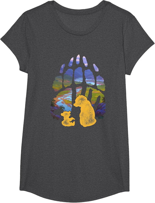 Disney Brother Bear Vintage Faded Watercolor Bear Paw Print