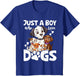 Just A Boy Who Loves Dogs Boys Toddler Puppy Dog Lover
