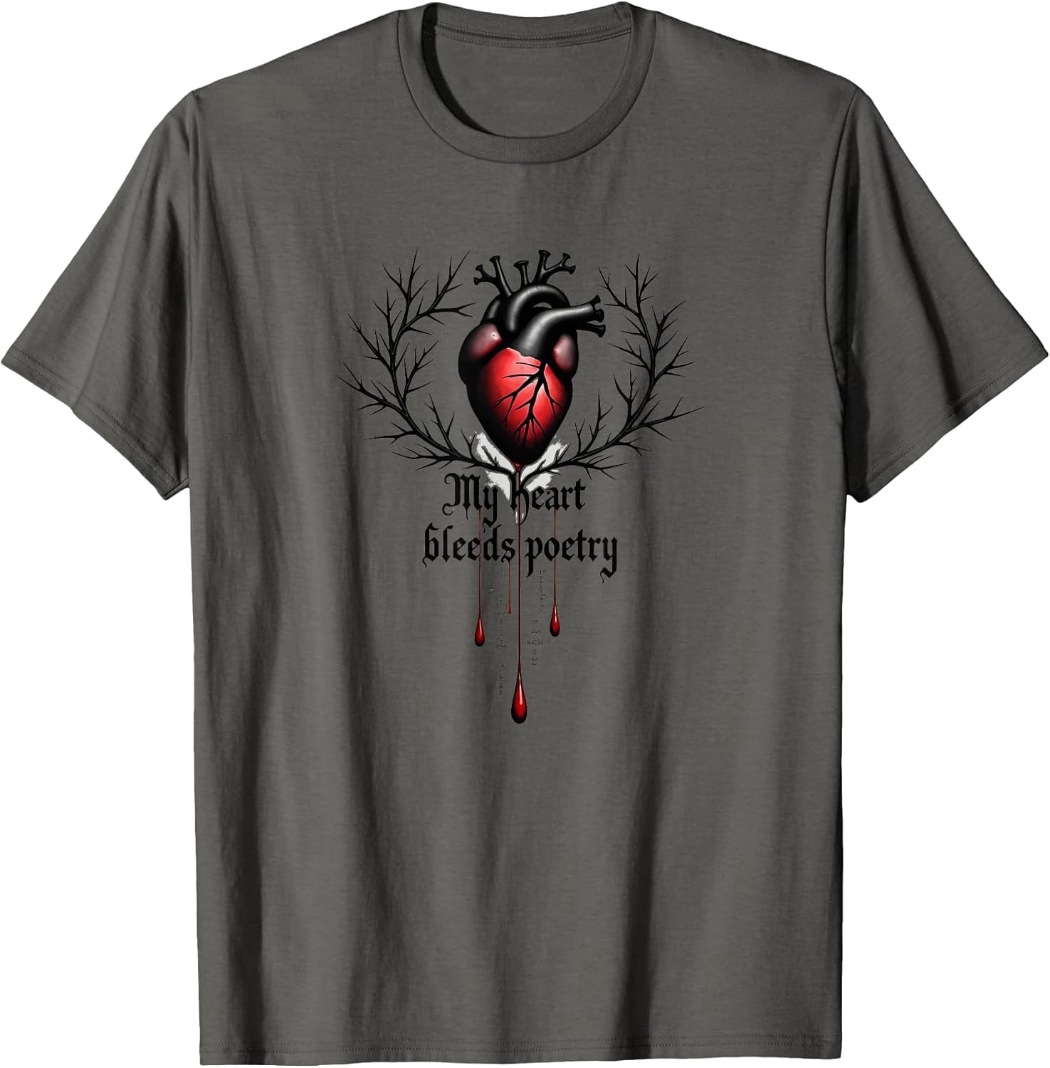 My Heart Bleeds Poetry Emo Gothic Design