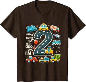 2 Year Old Transportation Birthday Boy 2nd Toddler Truck Car