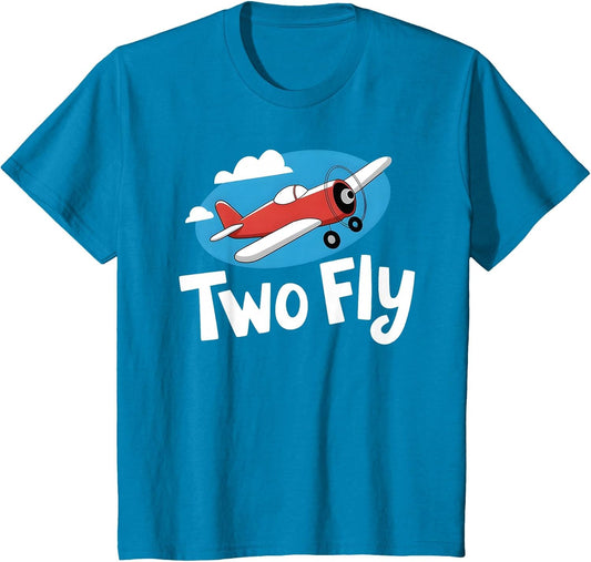 Kids Two Fly Baby Boy 2nd Birthday Outfit Two Fly Airplane