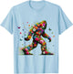 Floral Bigfoot Colorful Flower Power Hippie Sasquatch Art