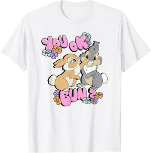 Disney Bambi Your Ok Bunz Thumper Miss Bunny Chest Logo