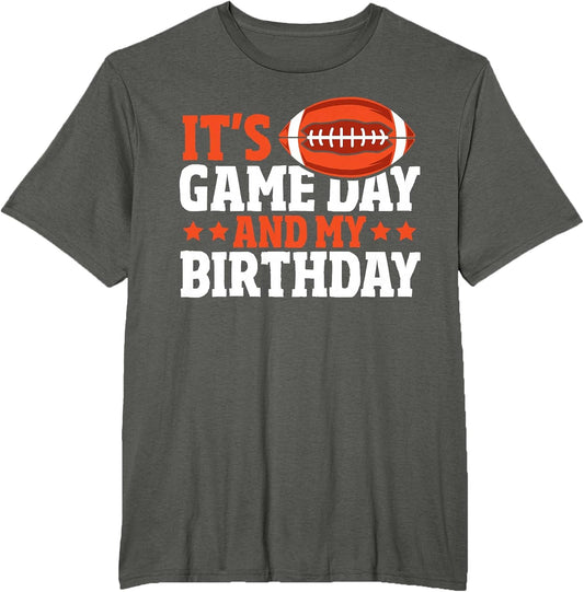 American Football Birthday Boy It's Game Day and My Birthday