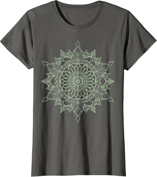 Zen Grow Line Art Mandala Peaceful Botanical