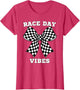 Race Day Vibes Checkered Coquette Bow Car Racing