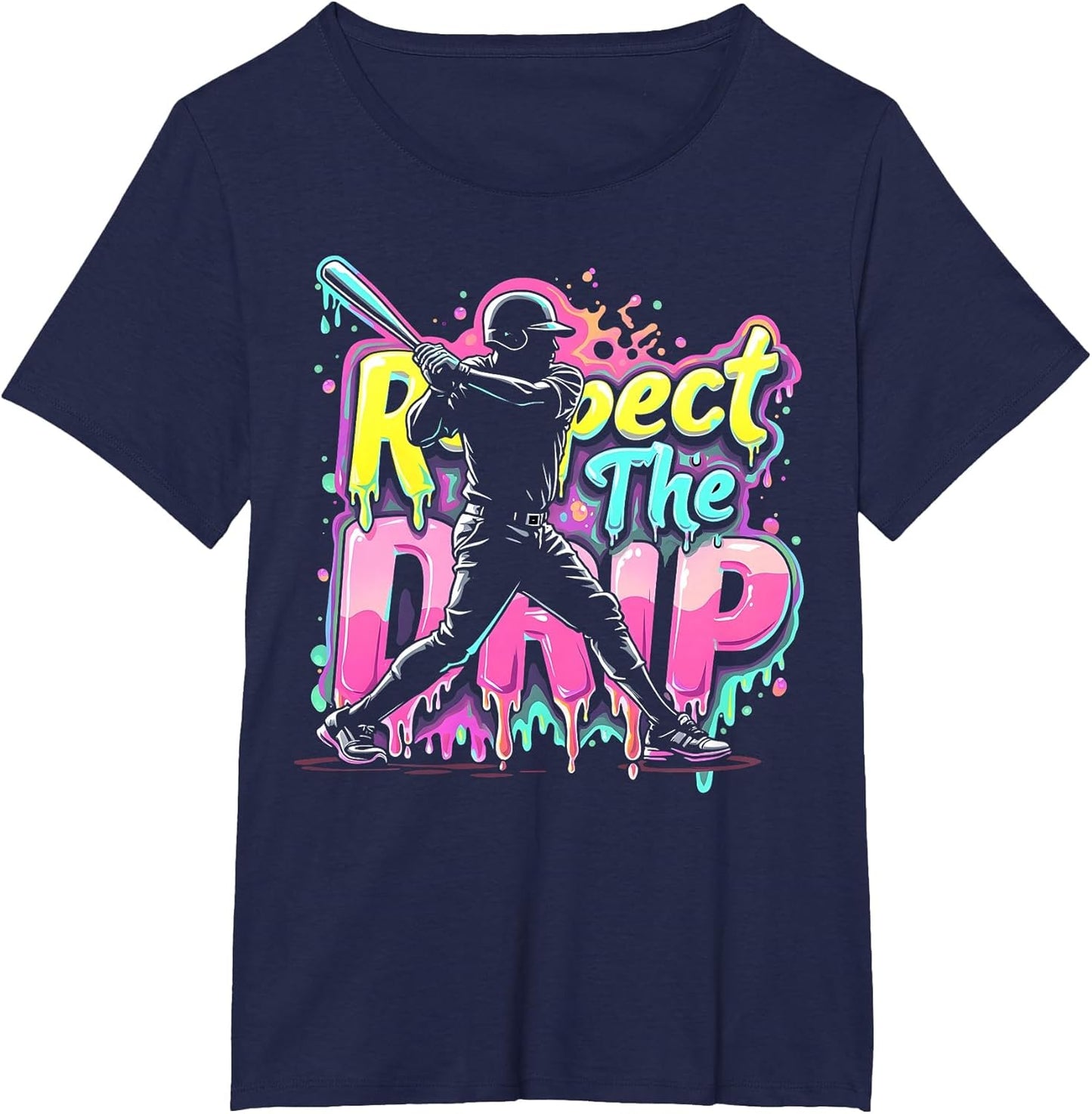 Baseball Drip Boys Men Ice Cream Player Respect The Drip